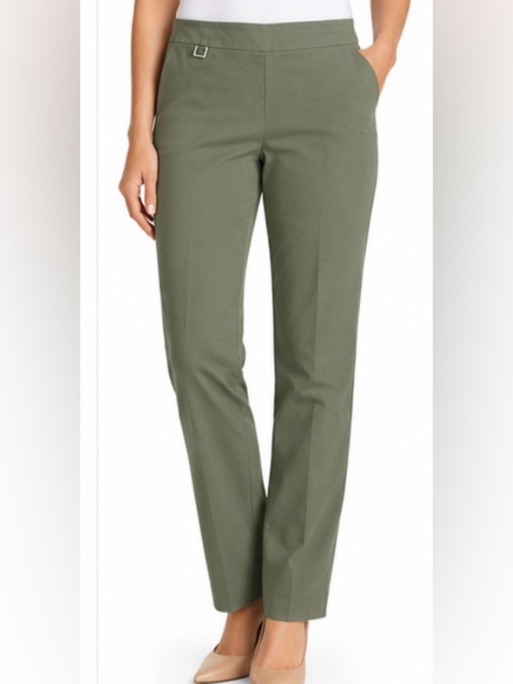 Alfani Olive Straight-Leg Trousers